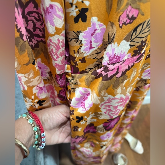 Like new long dress size M. Long sleeve Orange and pink - Picture 8 of 10